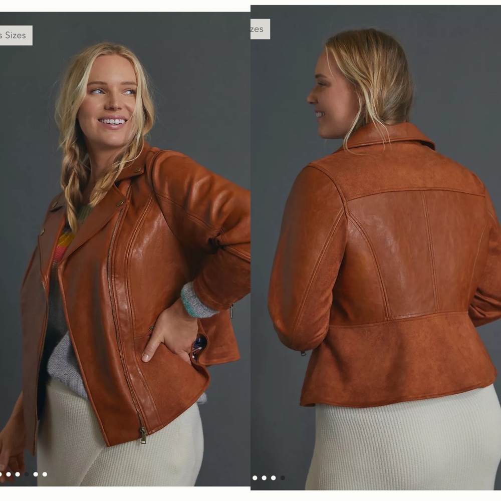 Anthropologie Tan Leather Jacket